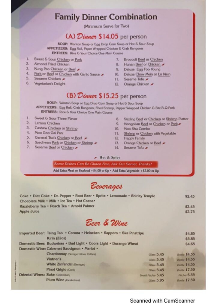 Mongolian Grill Menu 8